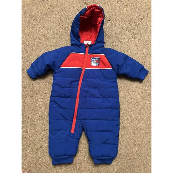 NHL NY Rangers Snow Suit for Baby 3/6 months NWOT - Picture 1 of 6